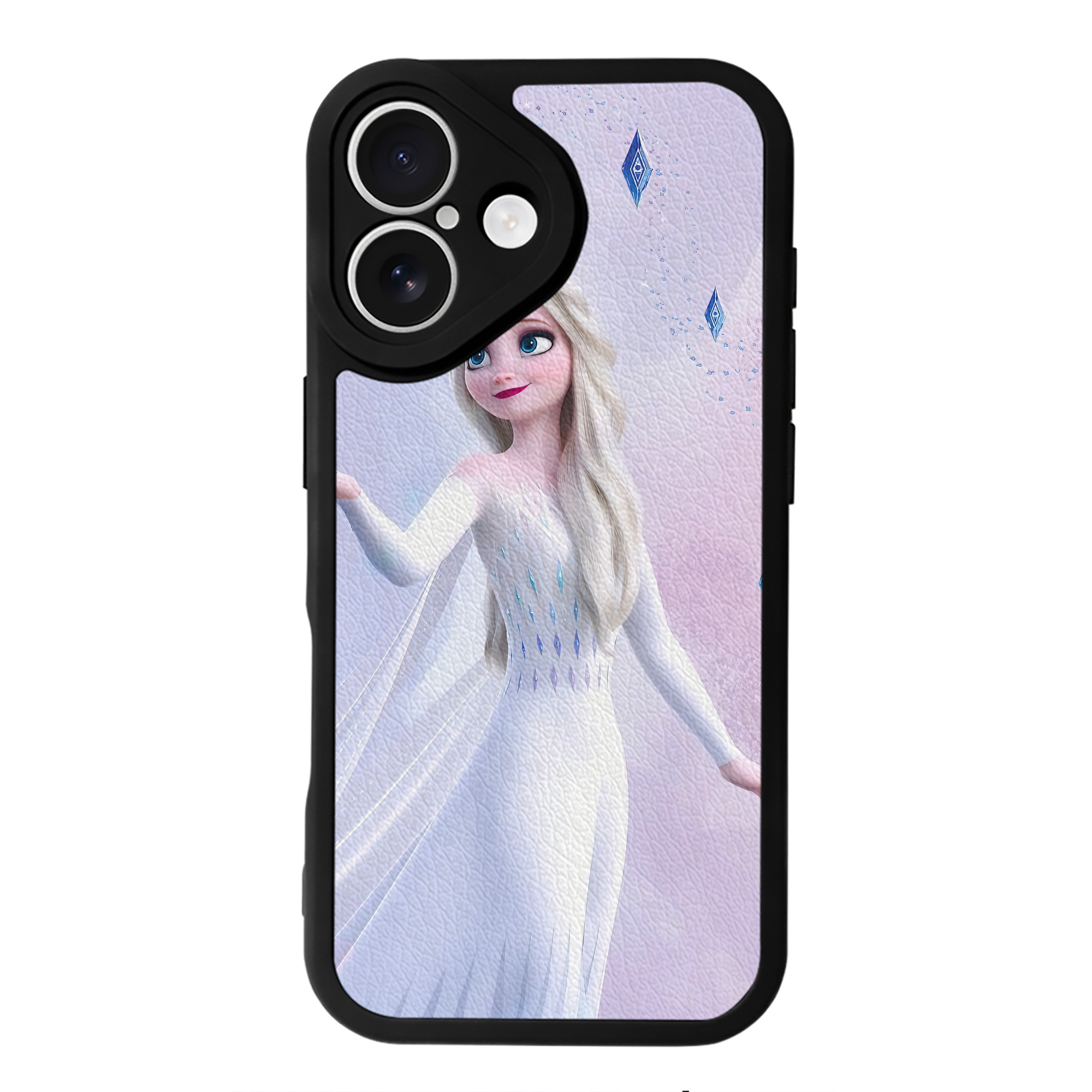 （画像用） アナと雪の女王 アンナ エルサ Frozen Anna Elsa 【iPhone 16シリーズ対応】シリコンスマホケース（レザー調） 材質：シリコン